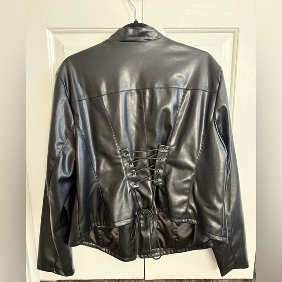 Torrid Black Faux Leather Moto Jacket - Picture 3 of 8